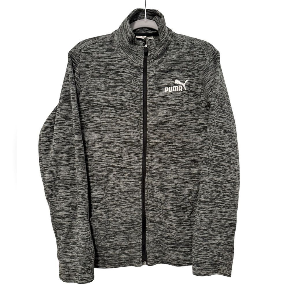 Puma Full Zip Long‎ Sleeve Women’s Fleece Jacket Space Grey Size Large 14/16